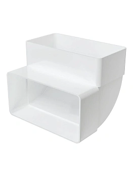 Колено ERA вертикальное 90° прямоугольное 55x110 (511КВП)